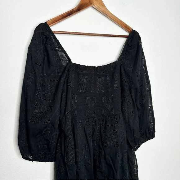 Johnny Was Black Ella Square Neck Mini Dress - Picture 10 of 12